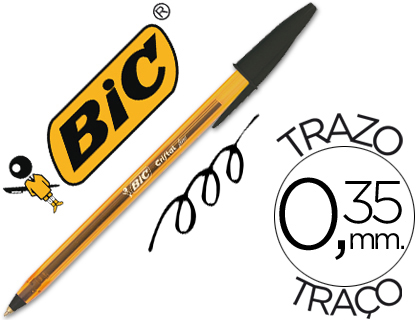 Bolígrafo Bic Cristal punta fina tinta negra